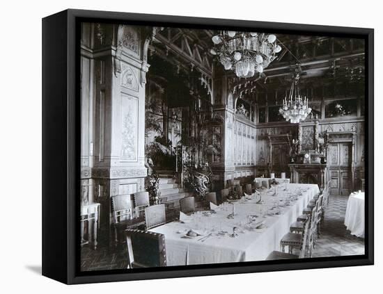 Dining Room of the Imperial Palace in Bialowieza Forest, Russia, Late 19th Century-Mechkovsky-Framed Premier Image Canvas