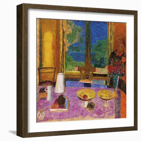 Dining Room On The Garden-Pierre Bonnard-Framed Giclee Print