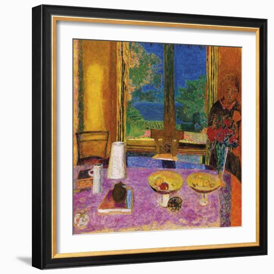 Dining Room On The Garden-Pierre Bonnard-Framed Giclee Print