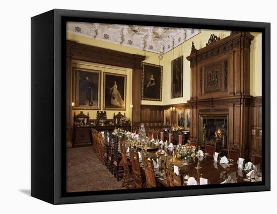 Dining Room Set for Private Dinner, Glamis Castle, Highland Region, Scotland, United Kingdom-Adam Woolfitt-Framed Premier Image Canvas