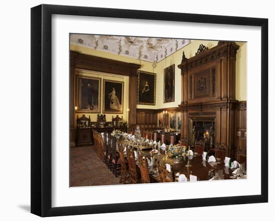 Dining Room Set for Private Dinner, Glamis Castle, Highland Region, Scotland, United Kingdom-Adam Woolfitt-Framed Photographic Print