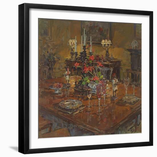 Dining Room with Geraniums-Susan Ryder-Framed Giclee Print