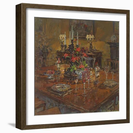 Dining Room with Geraniums-Susan Ryder-Framed Giclee Print