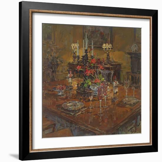 Dining Room with Geraniums-Susan Ryder-Framed Giclee Print