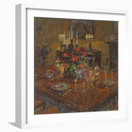 Dining Room with Geraniums-Susan Ryder-Framed Giclee Print