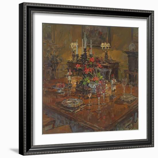 Dining Room with Geraniums-Susan Ryder-Framed Giclee Print