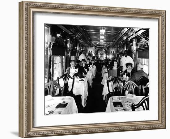 Dining Service on the B&O: Washington Dining Car-null-Framed Photographic Print