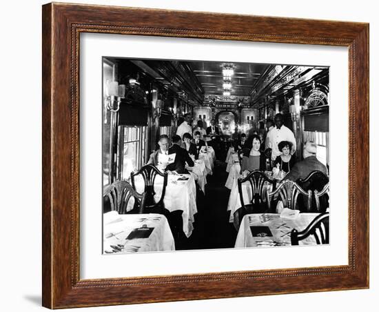 Dining Service on the B&O: Washington Dining Car-null-Framed Photographic Print