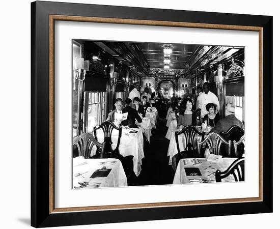 Dining Service on the B&O: Washington Dining Car-null-Framed Photographic Print