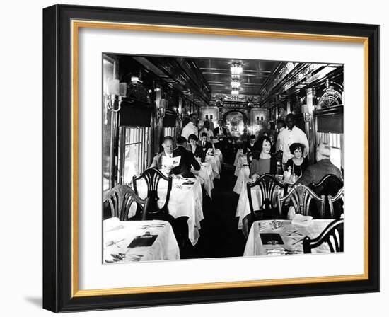 Dining Service on the B&O: Washington Dining Car-null-Framed Photographic Print