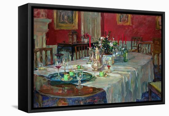 Dining Table with Silver Jug (Oil on Canvas)-Susan Ryder-Framed Premier Image Canvas