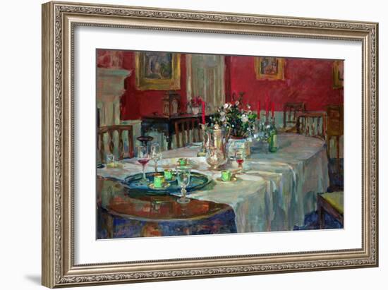 Dining Table with Silver Jug (Oil on Canvas)-Susan Ryder-Framed Giclee Print