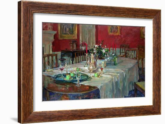 Dining Table with Silver Jug (Oil on Canvas)-Susan Ryder-Framed Giclee Print