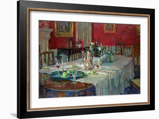 Dining Table with Silver Jug (Oil on Canvas)-Susan Ryder-Framed Giclee Print