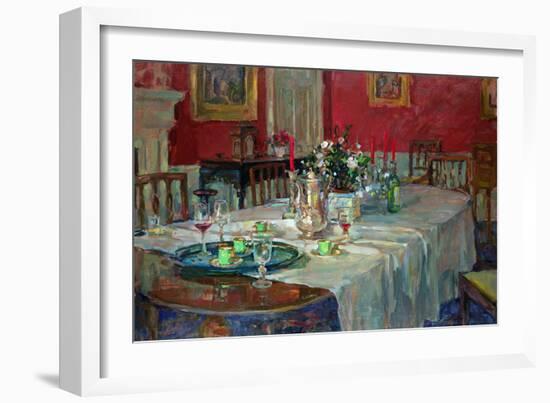 Dining Table with Silver Jug (Oil on Canvas)-Susan Ryder-Framed Giclee Print