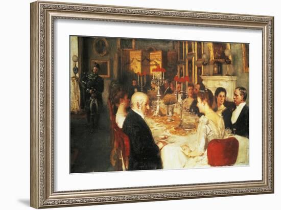 Dinner at Haddo House-Alfred Edward Emslie-Framed Giclee Print