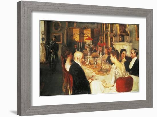 Dinner at Haddo House-Alfred Edward Emslie-Framed Giclee Print