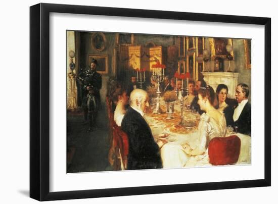 Dinner at Haddo House-Alfred Edward Emslie-Framed Giclee Print