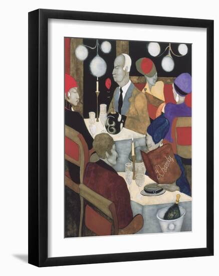 Dinner at Lhardy's-Virginia Ergüín-Framed Giclee Print