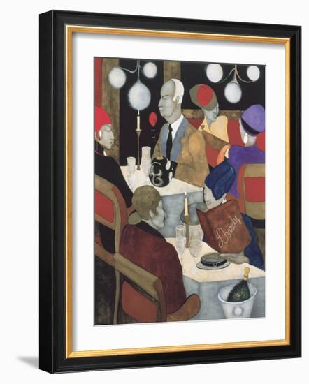 Dinner at Lhardy's-Virginia Ergüín-Framed Giclee Print