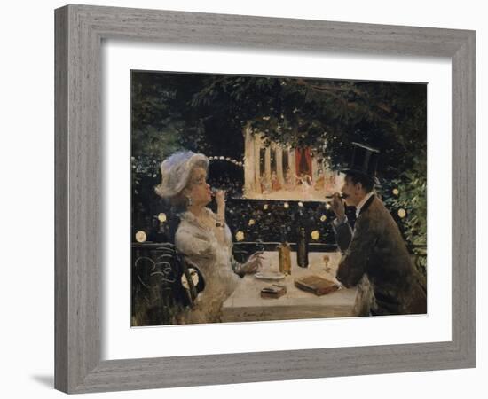 Dinner at "The Ambassadors"-Jean Béraud-Framed Giclee Print