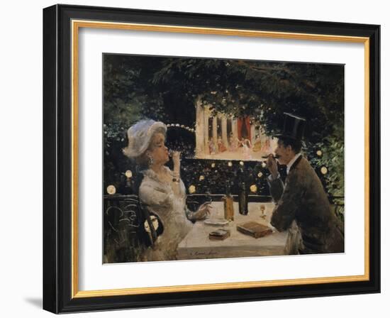 Dinner at "The Ambassadors"-Jean Béraud-Framed Giclee Print