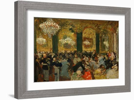 Dinner at the Ball, 1879, after Adolf Von Menzel (1815-1905)-Edgar Degas-Framed Giclee Print