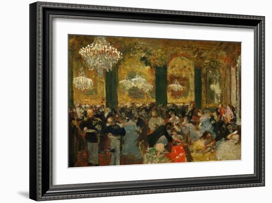 Dinner at the Ball, 1879, after Adolf Von Menzel (1815-1905)-Edgar Degas-Framed Giclee Print