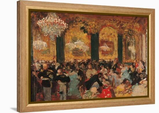 Dinner at the Ball-Edgar Degas-Framed Stretched Canvas