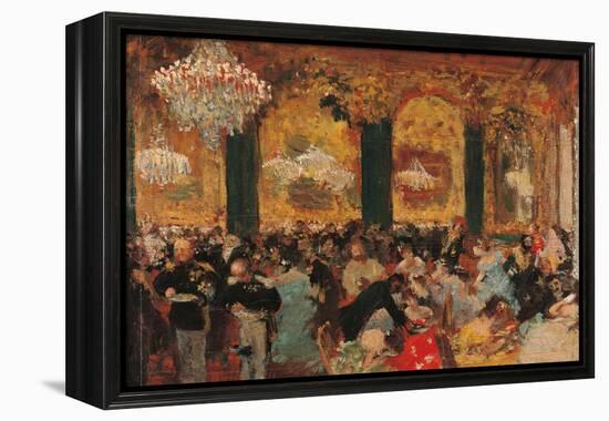 Dinner at the Ball-Edgar Degas-Framed Stretched Canvas