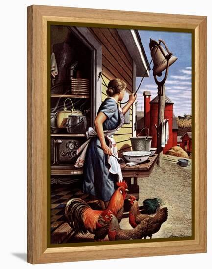 "Dinner Bell," October 21, 1944-Stevan Dohanos-Framed Premier Image Canvas