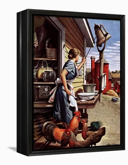 "Dinner Bell," October 21, 1944-Stevan Dohanos-Framed Premier Image Canvas