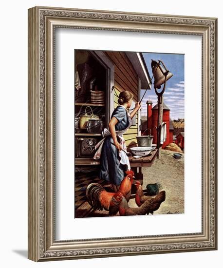 "Dinner Bell," October 21, 1944-Stevan Dohanos-Framed Giclee Print