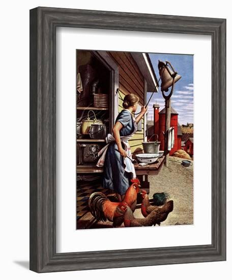 "Dinner Bell," October 21, 1944-Stevan Dohanos-Framed Giclee Print