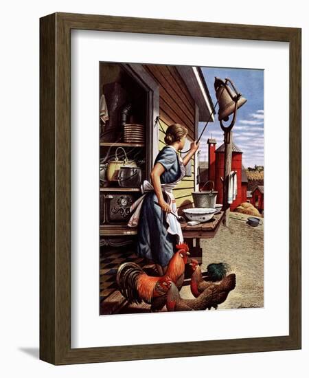 "Dinner Bell," October 21, 1944-Stevan Dohanos-Framed Giclee Print