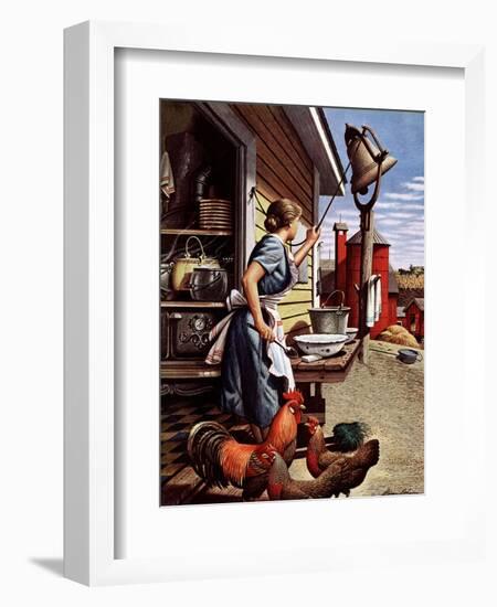 "Dinner Bell," October 21, 1944-Stevan Dohanos-Framed Giclee Print