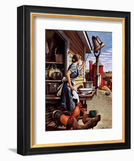 "Dinner Bell," October 21, 1944-Stevan Dohanos-Framed Giclee Print