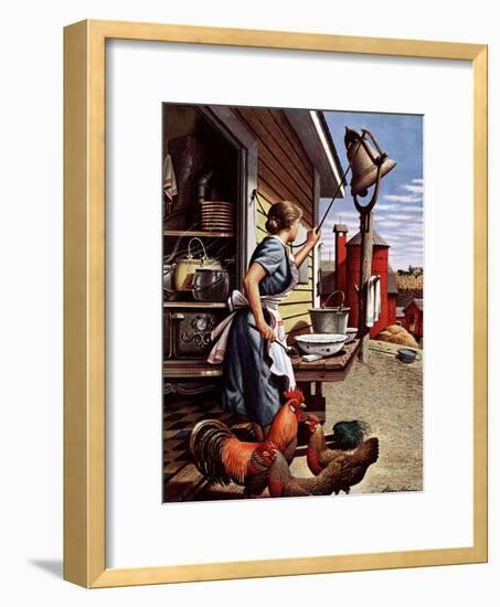 "Dinner Bell," October 21, 1944-Stevan Dohanos-Framed Giclee Print