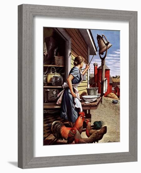 "Dinner Bell," October 21, 1944-Stevan Dohanos-Framed Giclee Print