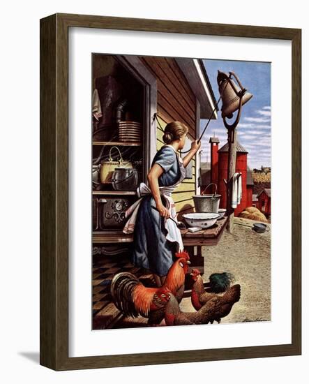 "Dinner Bell," October 21, 1944-Stevan Dohanos-Framed Giclee Print