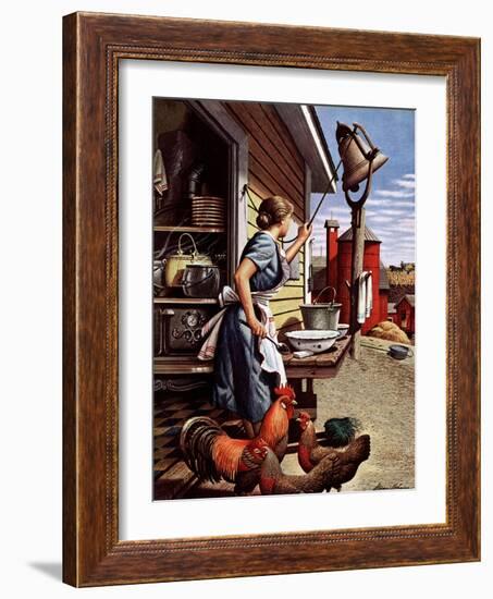 "Dinner Bell," October 21, 1944-Stevan Dohanos-Framed Giclee Print
