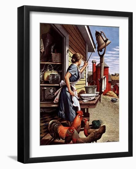 "Dinner Bell," October 21, 1944-Stevan Dohanos-Framed Giclee Print