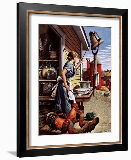 "Dinner Bell," October 21, 1944-Stevan Dohanos-Framed Giclee Print