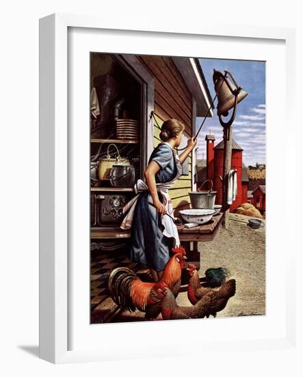 "Dinner Bell," October 21, 1944-Stevan Dohanos-Framed Giclee Print