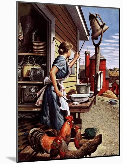 "Dinner Bell," October 21, 1944-Stevan Dohanos-Mounted Giclee Print