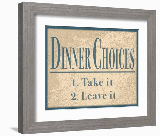 Dinner Choices-null-Framed Art Print