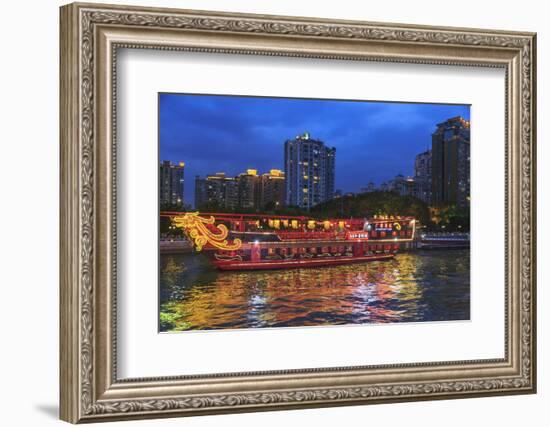 Dinner Cruise Along Pearl River Enjoying Guangzhou Skyline, China-Stuart Westmorland-Framed Photographic Print