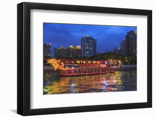 Dinner Cruise Along Pearl River Enjoying Guangzhou Skyline, China-Stuart Westmorland-Framed Photographic Print