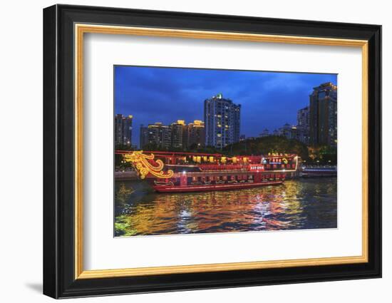 Dinner Cruise Along Pearl River Enjoying Guangzhou Skyline, China-Stuart Westmorland-Framed Photographic Print