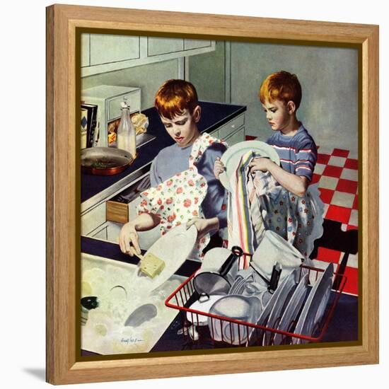 "Dinner Dishes", September 26, 1953-George Hughes-Framed Premier Image Canvas